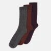 Pier One 3PACK - Socken - Dark Green/orange/bordeaux