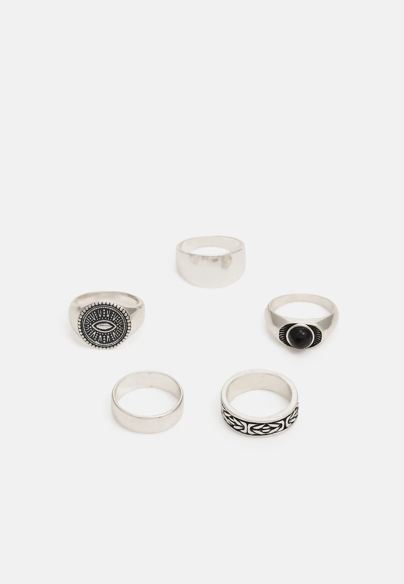 Pier One 5 PACK - Ring - Silver-coloured 1 Pier One 5 PACK - Ring - Silver-coloured