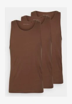 Pier One 3PCK SKIN TONE RIB VEST - Unterhemd/-shirt - Brown -Pier One Store 441df9f4c8f242f193b2f72b7d9c6a28