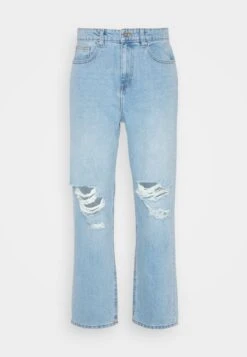 Pier One DISTRESS ON KNEES - Jeans Relaxed Fit - Light Blue Denim -Pier One Store 6c561d8272b94404a72faaf104617fd2