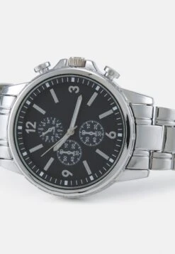 Pier One UNISEX - Uhr - Silver-coloured/black -Pier One Store 74a3ccc1c5ec4cf19b661e26058a743f