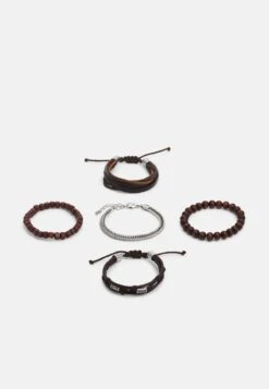 Pier One 5PACK - Armband - Brown, Silver-coloured -Pier One Store 78101c85fdfe4c56bc39b936707e5c84 1