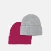 Pier One UNISEX 2 PACK - Mütze - Red/grey
