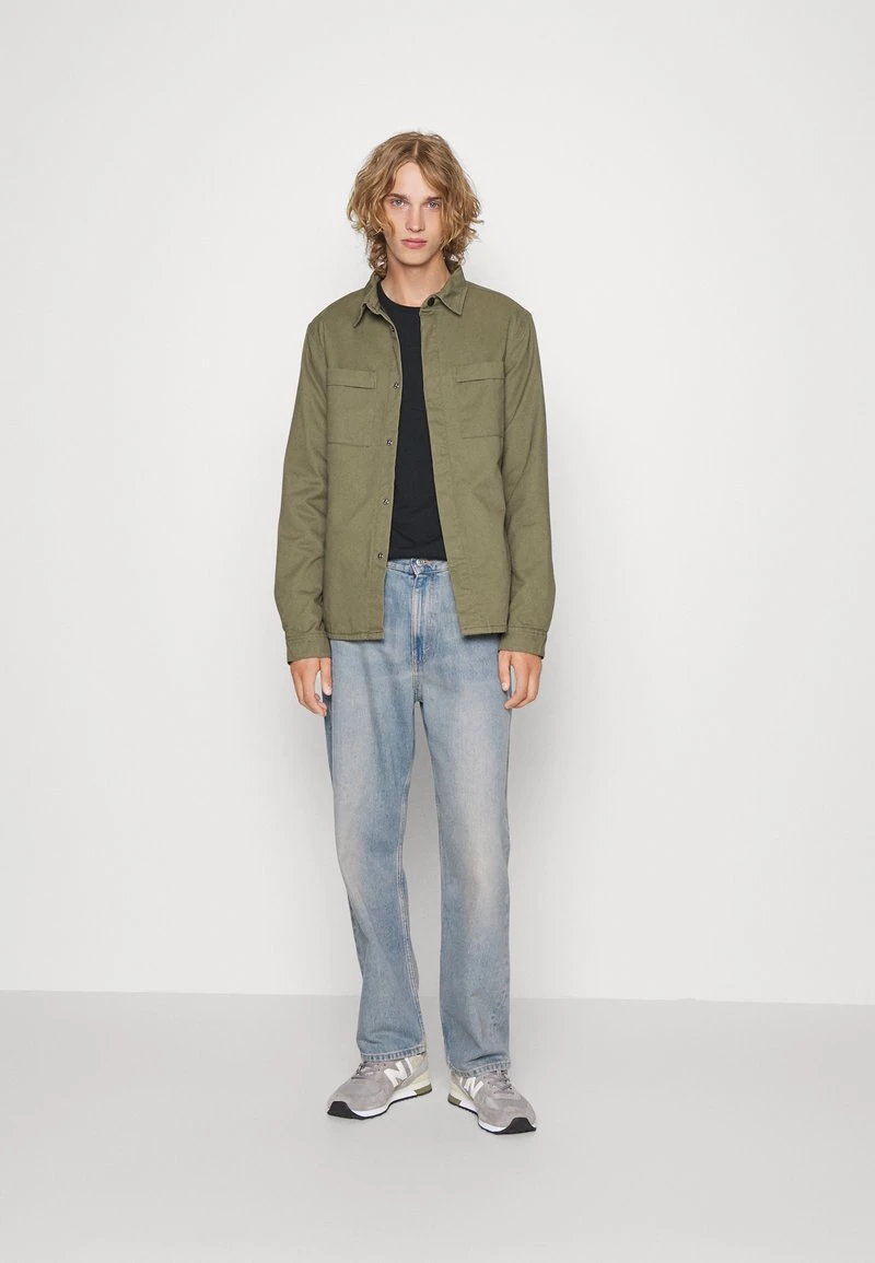 Pier One 5 PACK - Langarmshirt - White/dark Blue/black 1 Pier One 5 PACK - Langarmshirt - White/dark Blue/black