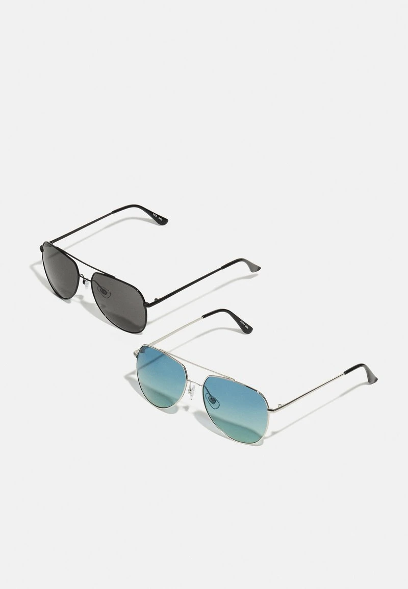 Pier One 2 PACK - Sonnenbrille - Black/blue 1 Pier One 2 PACK - Sonnenbrille - Black/blue