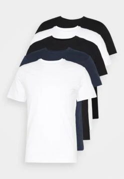 Pier One T-Shirt Basic - Black/white/blue -Pier One Store f1b37127ec2d45f98139c878d4f29450