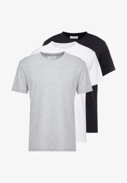 Pier One 3 PACK - T-Shirt Basic - White/black/light Grey 11 Pier One 3 PACK - T-Shirt Basic - White/black/light Grey -Pier One Store f785e71fb58e4e639608a247ef343f6c