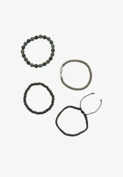 Pier One 5 PACK - Armband - Silver-coloured, Black -Pier One Store fa4c68e061e246fbbcc8381fd76aa6cb